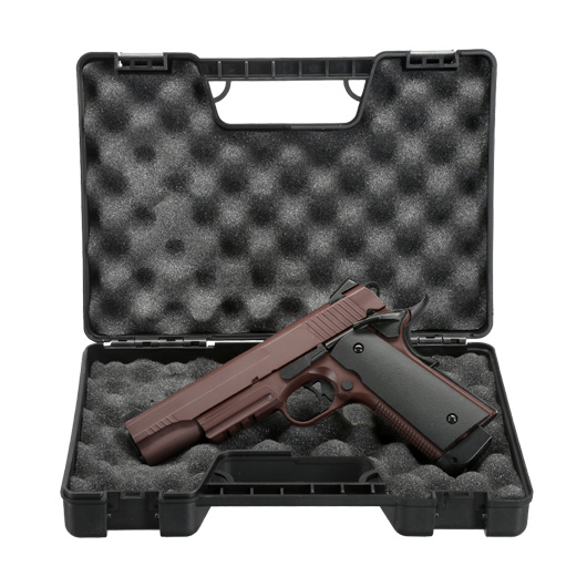 Double Bell M1911 Tactical Vollmetall CO2BB 6mm BB Crimson Brown inkl. Pistolenkoffer Bild 8