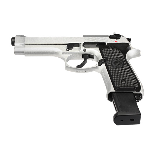 Double Bell M92 Airsoftpistole Vollmetall GBB 6mm BB silber inkl. Pistolenkoffer Bild 5