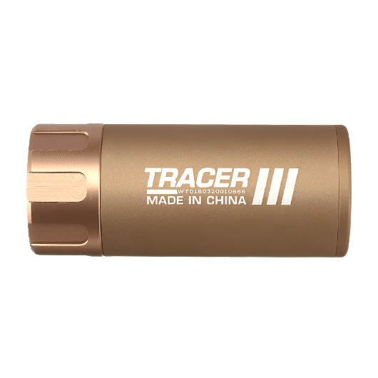 Nuprol Tracer Unit 88mm Silencer Aluminium Tracer Unit inkl. integriertem Akku 14mm- Tan Bild 3