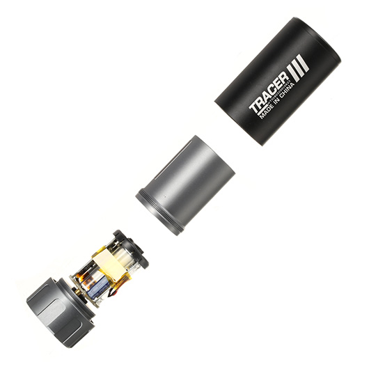 Nuprol Tracer Unit 88mm Silencer Aluminium Tracer Unit inkl. integriertem Akku 14mm- schwarz Bild 6
