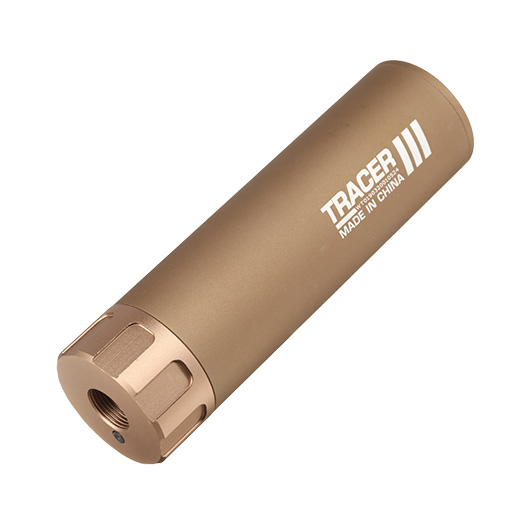 Nuprol Tracer Unit 132mm Silencer Aluminium Tracer Unit inkl. integriertem Akku 14mm- Tan Bild 1