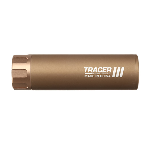 Nuprol Tracer Unit 132mm Silencer Aluminium Tracer Unit inkl. integriertem Akku 14mm- Tan Bild 3