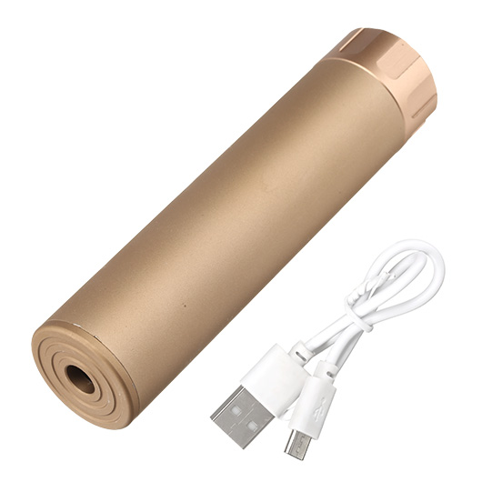 Nuprol Tracer Unit 158mm Silencer Aluminium Tracer Unit inkl. integriertem Akku 14mm- Tan