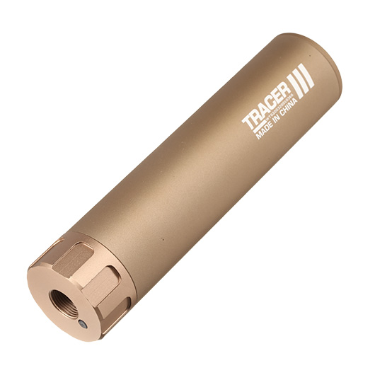 Nuprol Tracer Unit 158mm Silencer Aluminium Tracer Unit inkl. integriertem Akku 14mm- Tan Bild 1