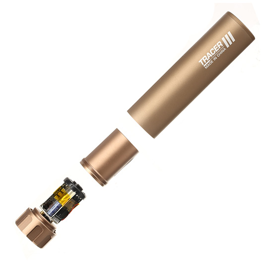 Nuprol Tracer Unit 158mm Silencer Aluminium Tracer Unit inkl. integriertem Akku 14mm- Tan Bild 6