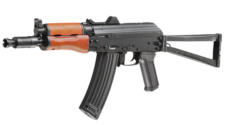 APS AKS-74U Vollmetall Echtholz BlowBack S-AEG 6mm BB schwarz