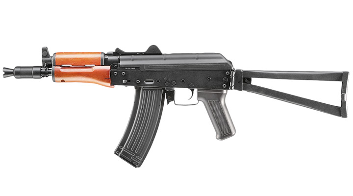 APS AKS-74U Vollmetall Echtholz BlowBack S-AEG 6mm BB schwarz Bild 1