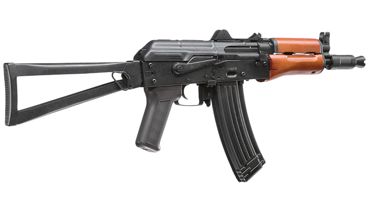 APS AKS-74U Vollmetall Echtholz BlowBack S-AEG 6mm BB schwarz Bild 3