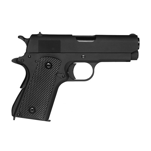 KLI M1911A1 Compact Vollmetall GBB 6mm BB schwarz Bild 3