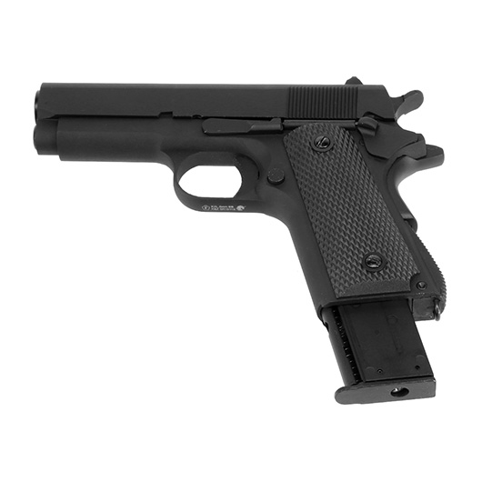 KLI M1911A1 Compact Vollmetall GBB 6mm BB schwarz Bild 5