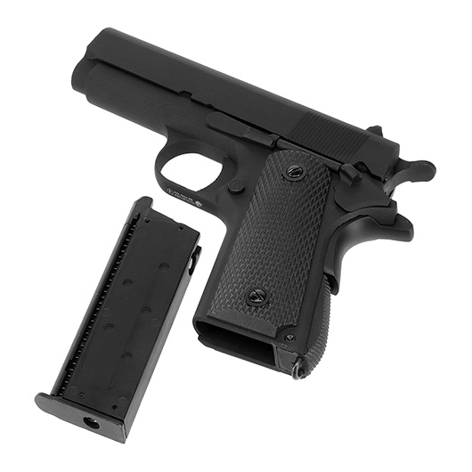 KLI M1911A1 Compact Vollmetall GBB 6mm BB schwarz Bild 6