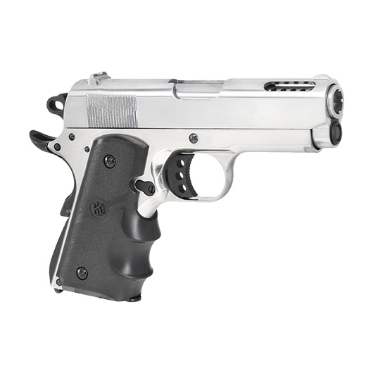 KLI M1911 V10 Ultra Compact Vollmetall GBB 6mm BB Platinum Chrome-Finish Bild 7