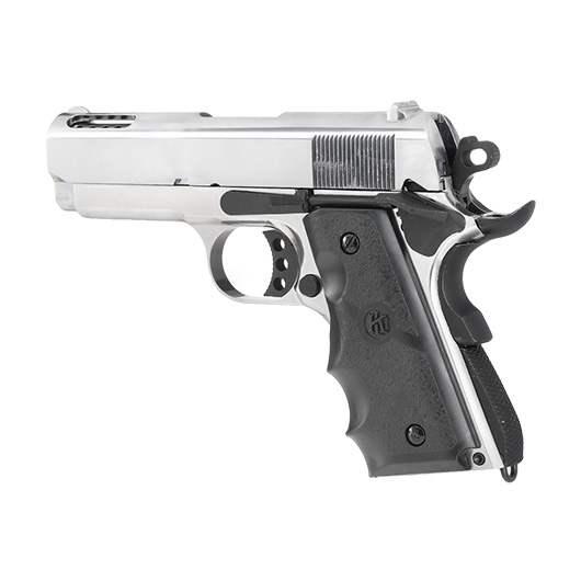 KLI M1911 V10 Ultra Compact Vollmetall GBB 6mm BB Platinum Chrome-Finish Bild 8