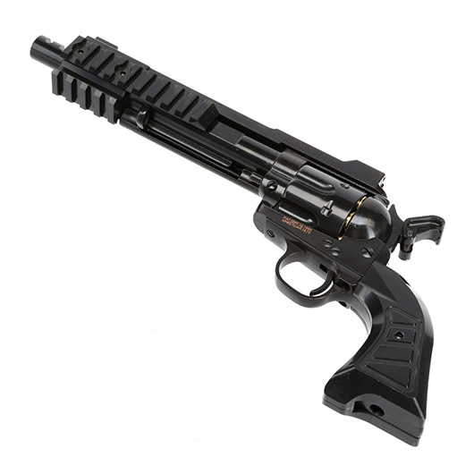 King Arms SAA .45 Devil Killer Custom 6 Zoll Revolver Gas 6mm BB Blackout-Version Bild 4