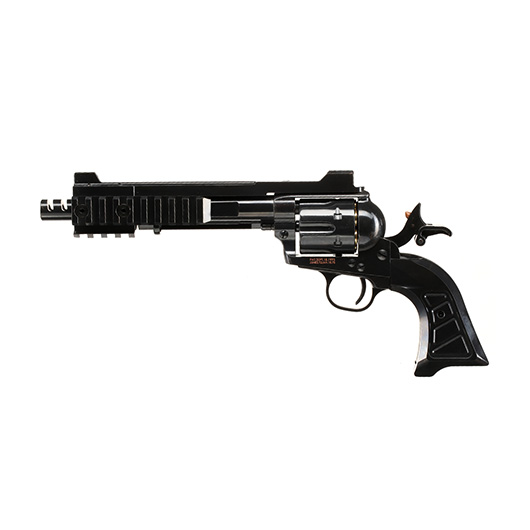 King Arms SAA .45 Devil Killer Custom 6 Zoll Revolver Gas 6mm BB Blackout-Version Bild 8