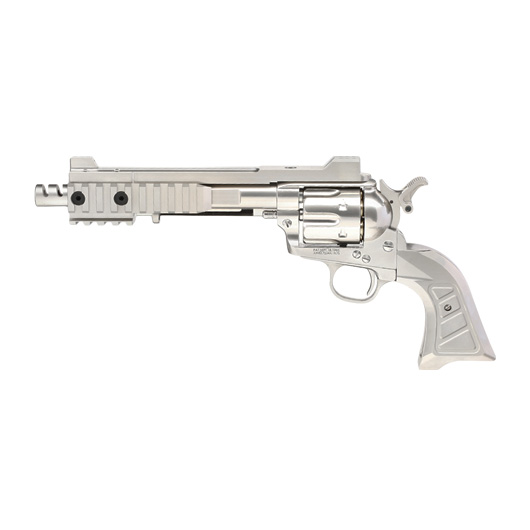 King Arms SAA .45 Devil Killer Custom 6 Zoll Revolver Gas 6mm BB Silber-Chrome Version Bild 1