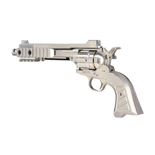 King Arms SAA .45 Devil Killer Custom 6 Zoll Revolver Gas 6mm BB Silber-Chrome Version Bild 7