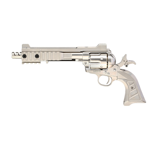 King Arms SAA .45 Devil Killer Custom 6 Zoll Revolver Gas 6mm BB Silber-Chrome Version Bild 8