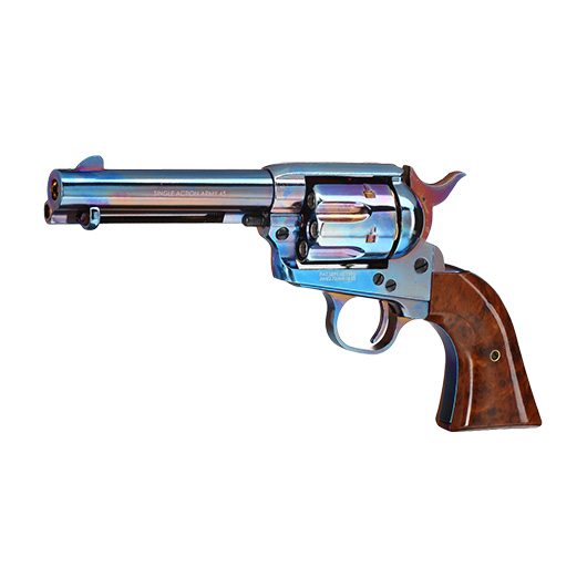 King Arms SAA .45 Peacemaker 4 Zoll Revolver Gas 6mm BB stahlblau