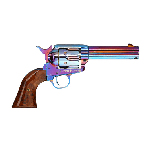 King Arms SAA .45 Peacemaker 4 Zoll Revolver Gas 6mm BB stahlblau Bild 2