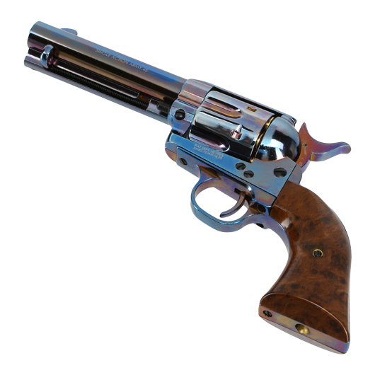King Arms SAA .45 Peacemaker 4 Zoll Revolver Gas 6mm BB stahlblau Bild 4