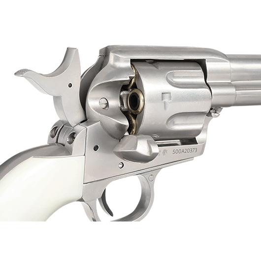 King Arms SAA .45 Peacemaker 4 Zoll Revolver Gas 6mm BB matt silber Bild 5