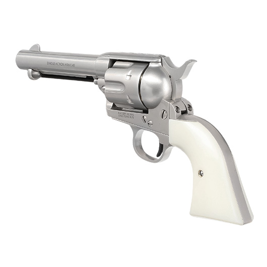 King Arms SAA .45 Peacemaker 4 Zoll Revolver Gas 6mm BB matt silber Bild 8