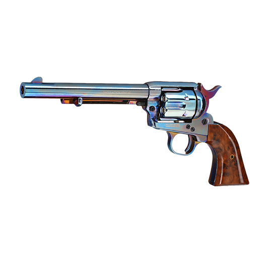 King Arms SAA .45 Peacemaker 6 Zoll Revolver Gas 6mm BB stahlblau