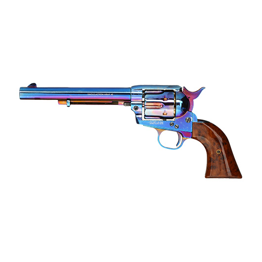 King Arms SAA .45 Peacemaker 6 Zoll Revolver Gas 6mm BB stahlblau Bild 1