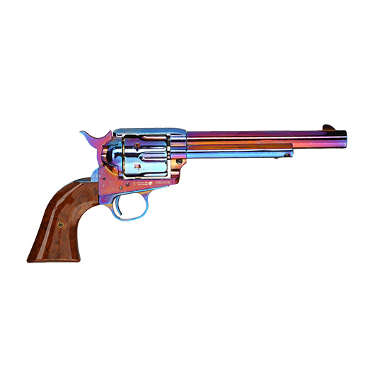 King Arms SAA .45 Peacemaker 6 Zoll Revolver Gas 6mm BB stahlblau Bild 2