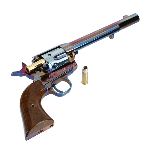 King Arms SAA .45 Peacemaker 6 Zoll Revolver Gas 6mm BB stahlblau Bild 5