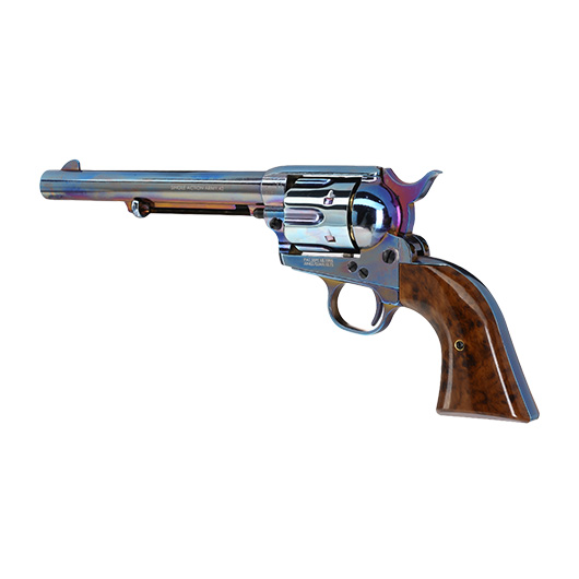 King Arms SAA .45 Peacemaker 6 Zoll Revolver Gas 6mm BB stahlblau Bild 7