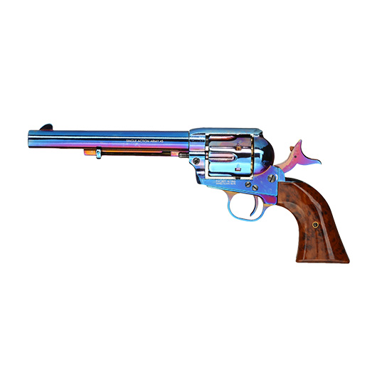 King Arms SAA .45 Peacemaker 6 Zoll Revolver Gas 6mm BB stahlblau Bild 8