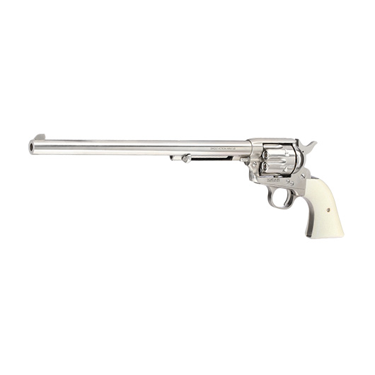 King Arms SAA .45 Peacemaker 11 Zoll Revolver Gas 6mm BB silber-chrome Finish