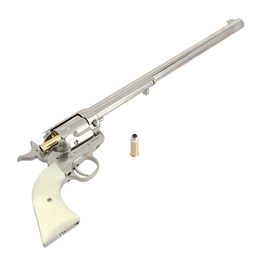 King Arms SAA .45 Peacemaker 11 Zoll Revolver Gas 6mm BB silber-chrome Finish Bild 5