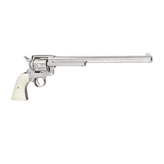 King Arms SAA .45 Peacemaker 11 Zoll Revolver Gas 6mm BB silber-chrome Finish Bild 6