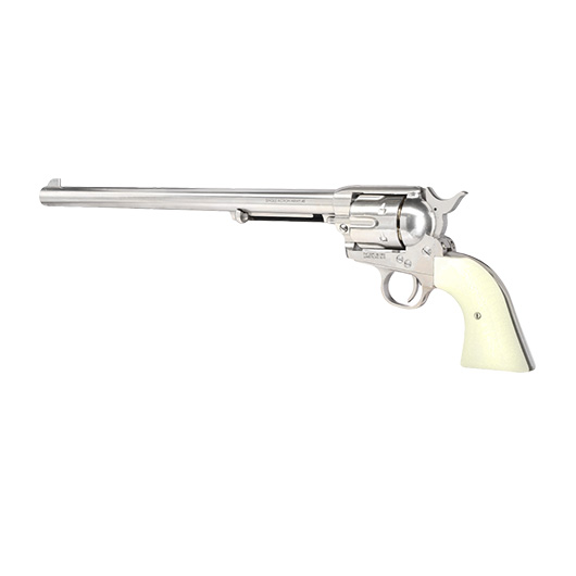 King Arms SAA .45 Peacemaker 11 Zoll Revolver Gas 6mm BB silber-chrome Finish Bild 7