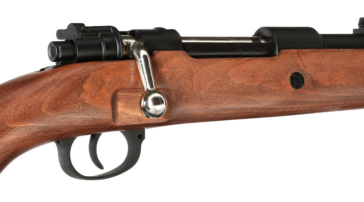 Double Bell Airsoft Karabiner 98K Bolt-Action Springer Gewehr mit Hlsenauswurf 6mm BB Echtholz-Version Bild 8