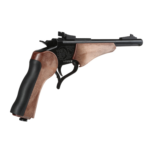 Haw San Contender G2 Pistole Vollmetall CO2 6mm BB schwarz / Holzoptik - Short-Version Bild 3