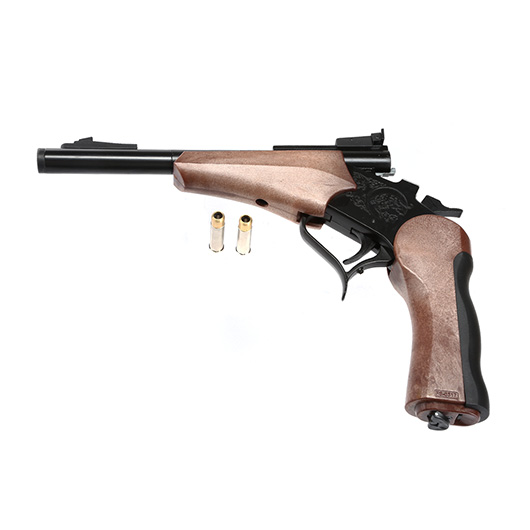 Haw San Contender G2 Pistole Vollmetall CO2 6mm BB schwarz / Holzoptik - Short-Version Bild 5