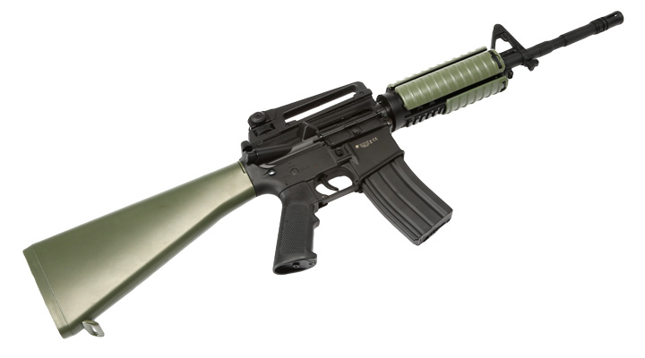 Double Bell M4A1 RIS Rifle Super Sportline AEG 6mm BB schwarz / oliv Bild 4