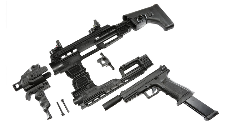 APS Black Hornet Plus Caribe Carbine Complete Pistol Kit CO2 BlowBack 6mm BB schwarz Bild 11