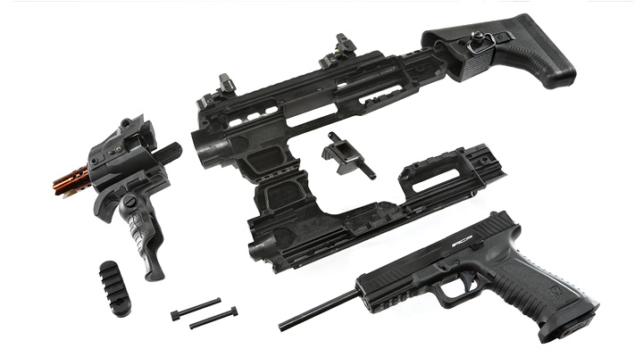 Ersatzteilset APS Caribe Carbine Complete Pistol Kit CO2 BlowBack 6mm BB schwarz Bild 11