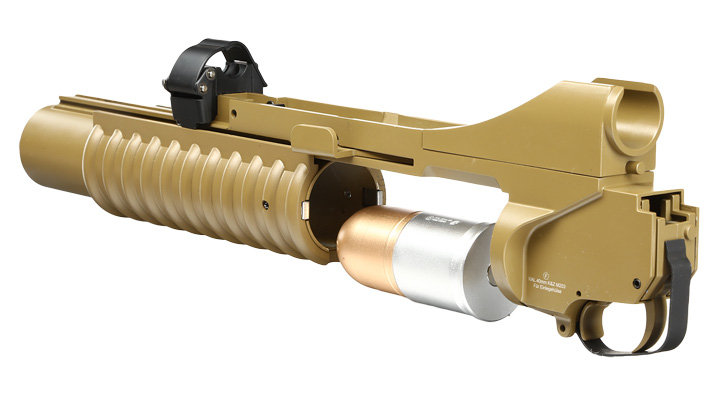 Double Bell M203 40mm Granatwerfer Vollmetall (3in1) Desert Tan - Short Version Bild 10