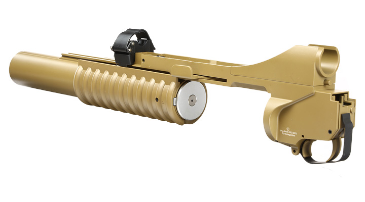 Double Bell M203 40mm Granatwerfer Vollmetall (3in1) Desert Tan - Long Version Bild 11