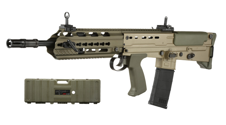 Ares L85 A3 Vollmetall EFC-System BlowBack S-AEG 6mm BB Dark Earth inkl. Koffer