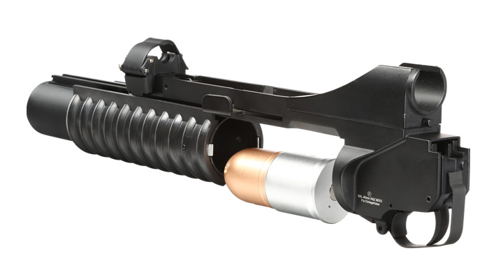 Versandrcklufer Double Bell M203 40mm Granatwerfer Vollmetall (3in1) schwarz - Short Version Bild 10