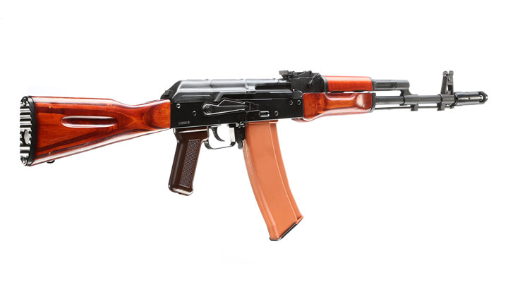GHK AK-74 Vollmetall Echtholz Gas-Blow-Back 6mm BB schwarz Bild 3