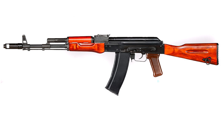 GHK AK-74 Vollmetall Echtholz Gas-Blow-Back 6mm BB schwarz Bild 1