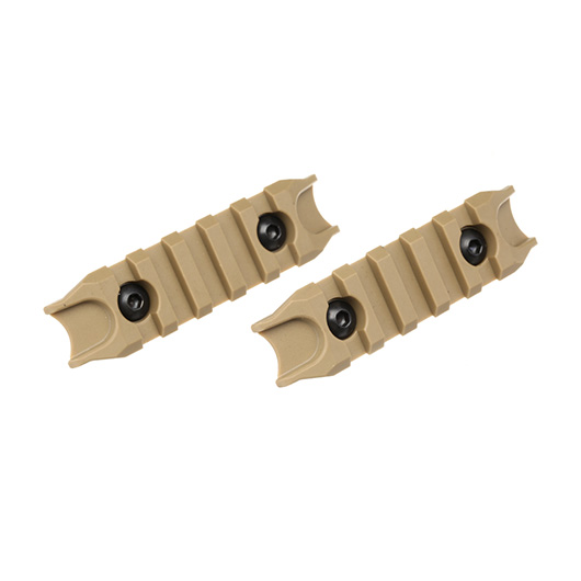 G&G M-Lok 21mm Polymer-Schienen Side-Rail Set 79mm (2 Stck) Desert Tan